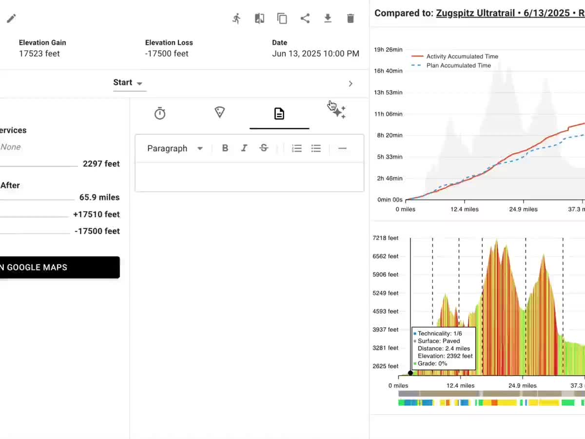 AI race strategy assistant analyzing pacing plan